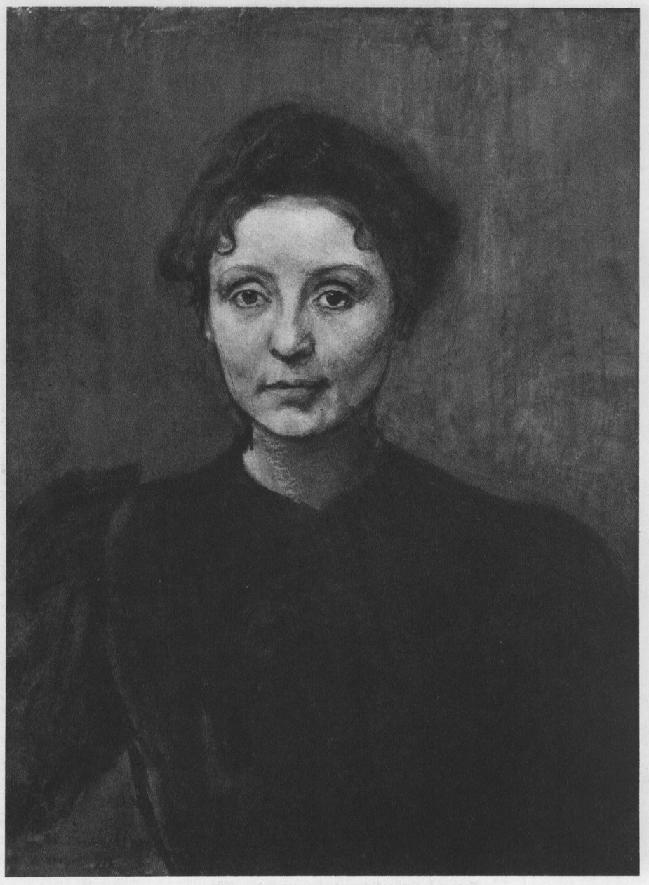 Paní M. Jouvrayová. Popis podle zdroje; pravděpodobně Madeleine Jouvray, francouzský sochař, žák Auguste Rodin a učitel Edward Wittign od Magnus Enckell