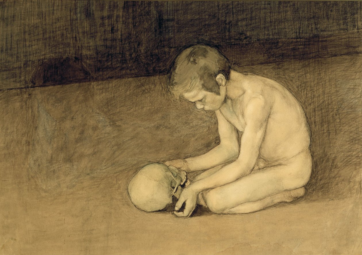 Chlapec s lebkou od Magnus Enckell