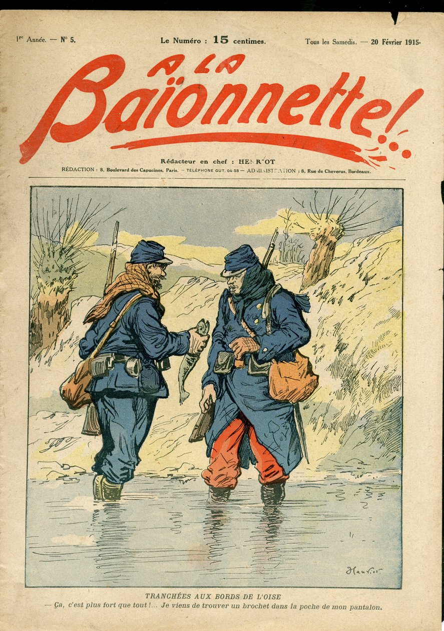Obálka „La Baionnette“, Satirický v barvách od Henri Maigrot