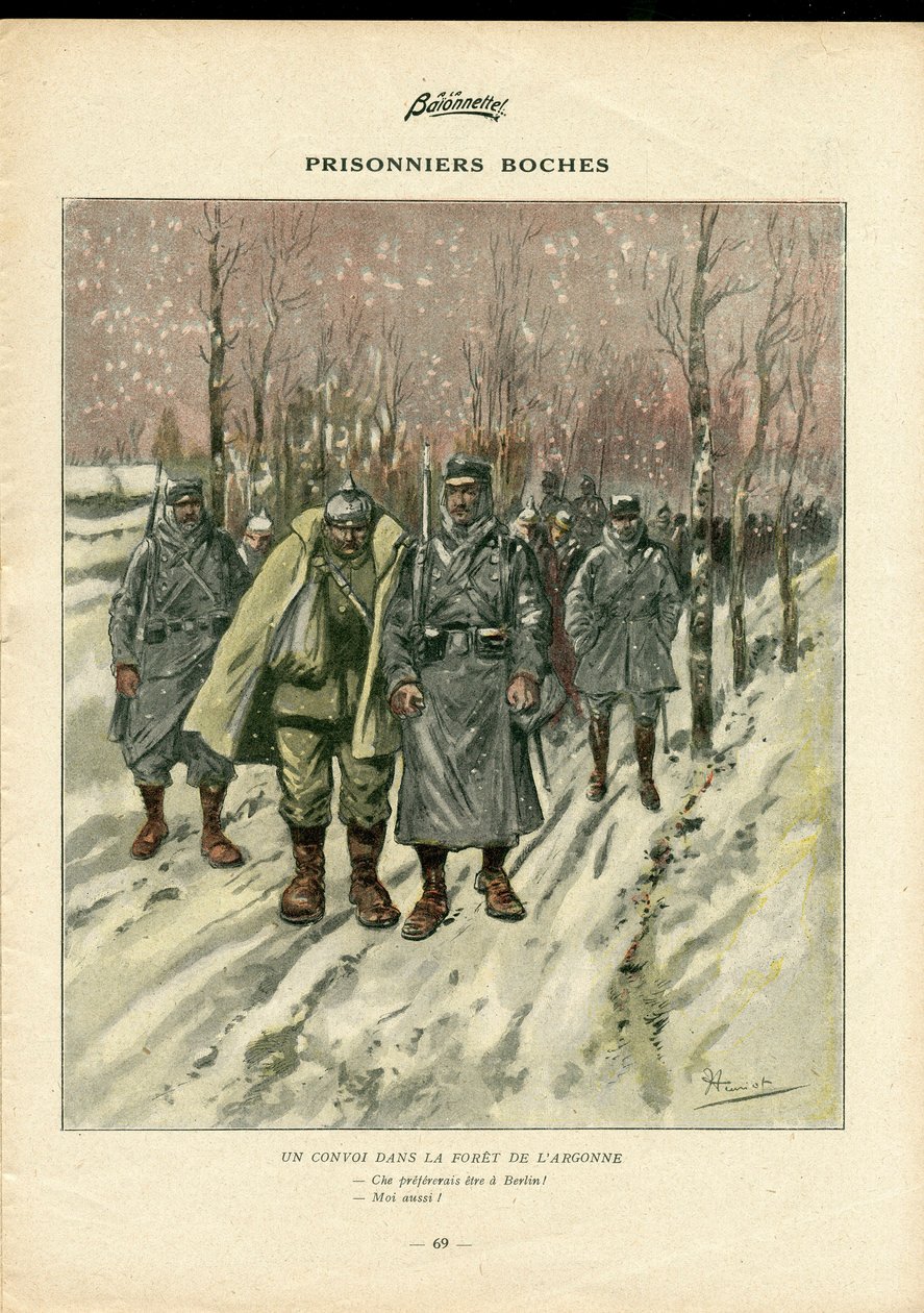 Baionnette, satirický v barvách od Henri Maigrot