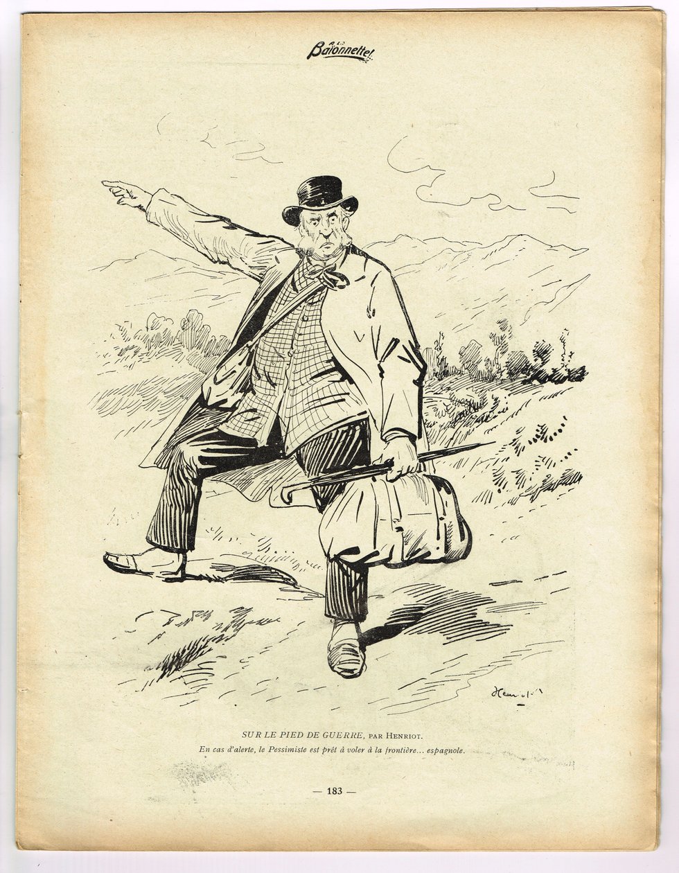 La Baionnette, Satirický v barvách od Henri Maigrot