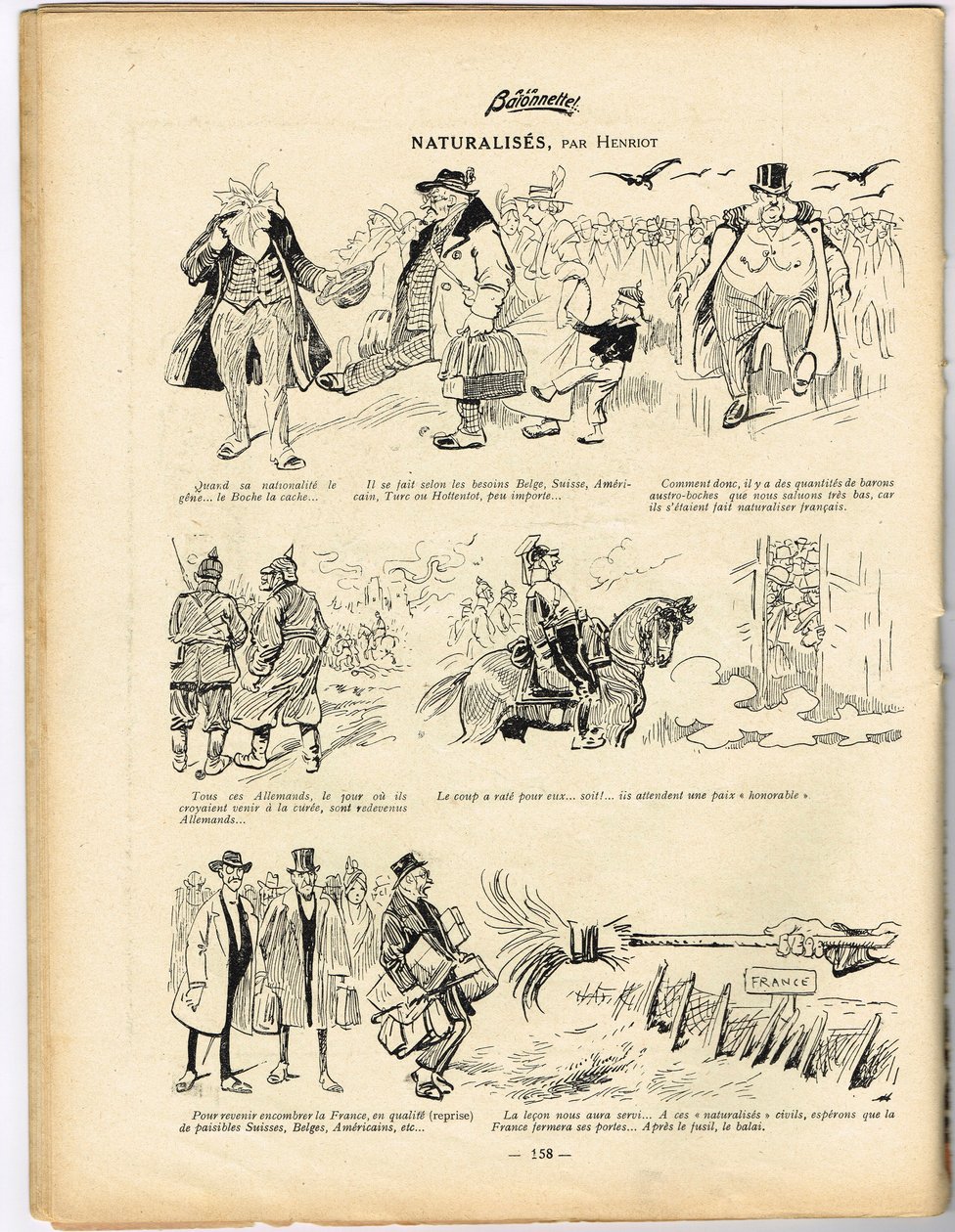 Bajonet, satirický v barvách od Henri Maigrot
