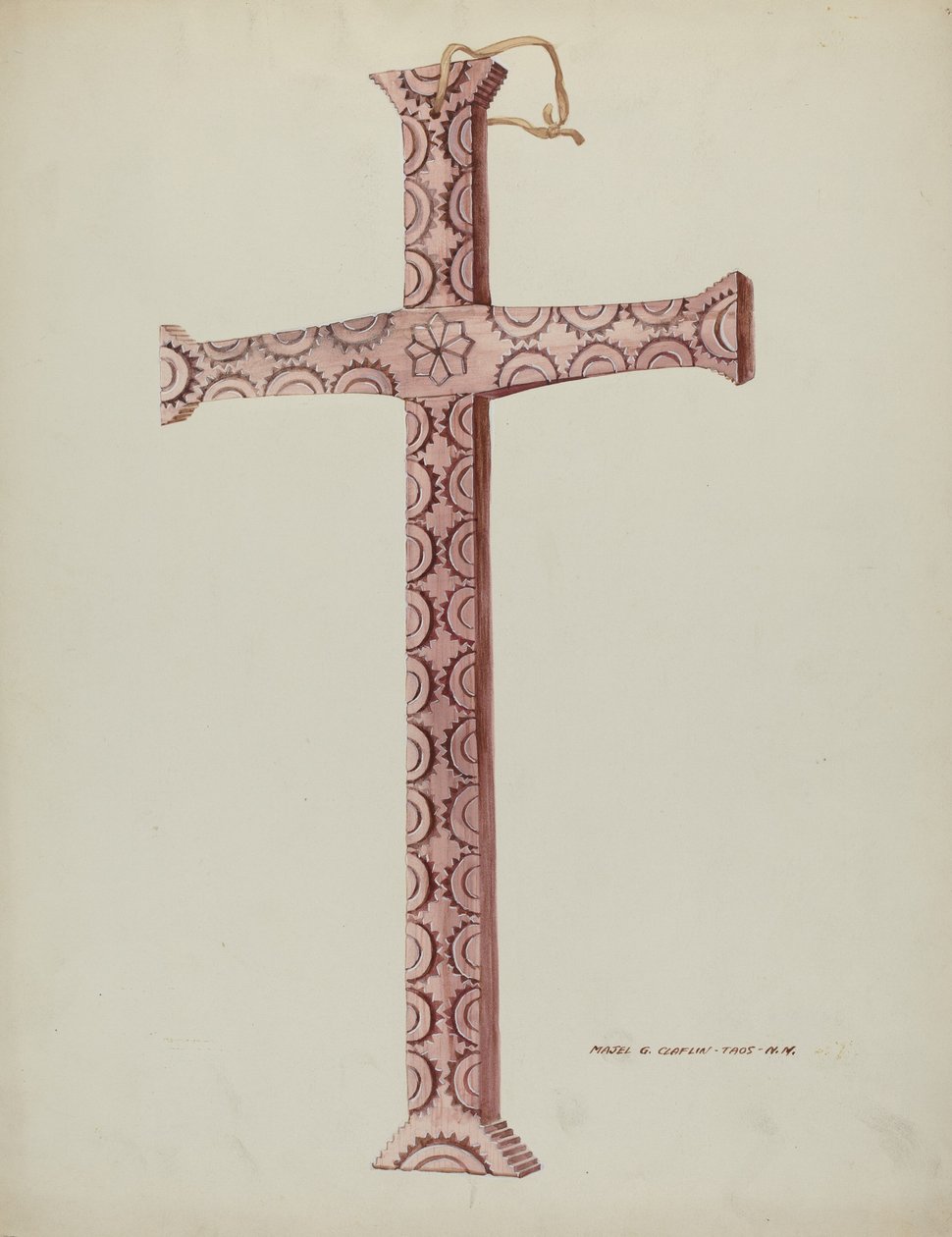 Cedrový kříž, c. 1937. od Majel G. Claflin