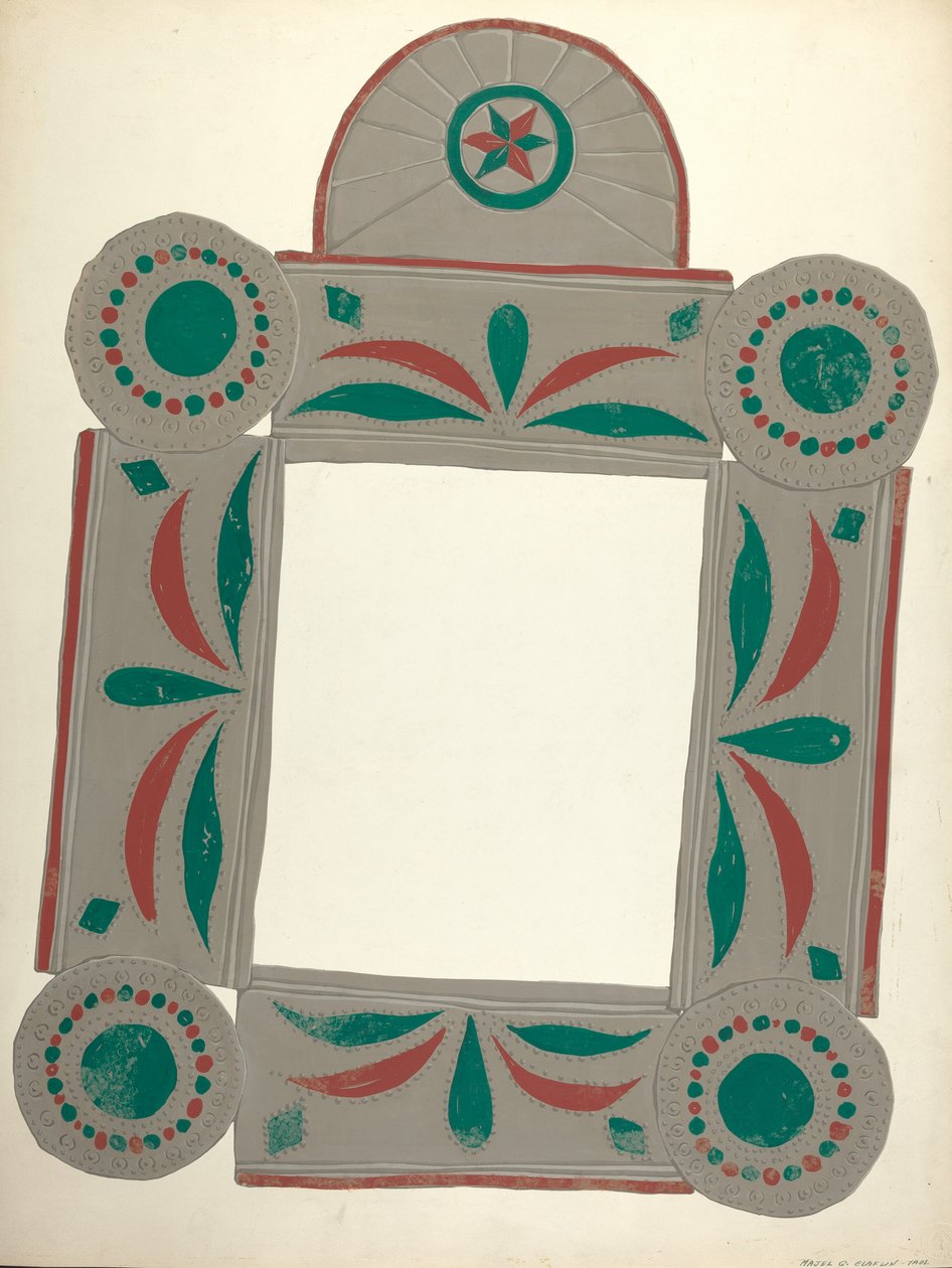 Lockwood malované zrcadlo od Majel G. Claflin