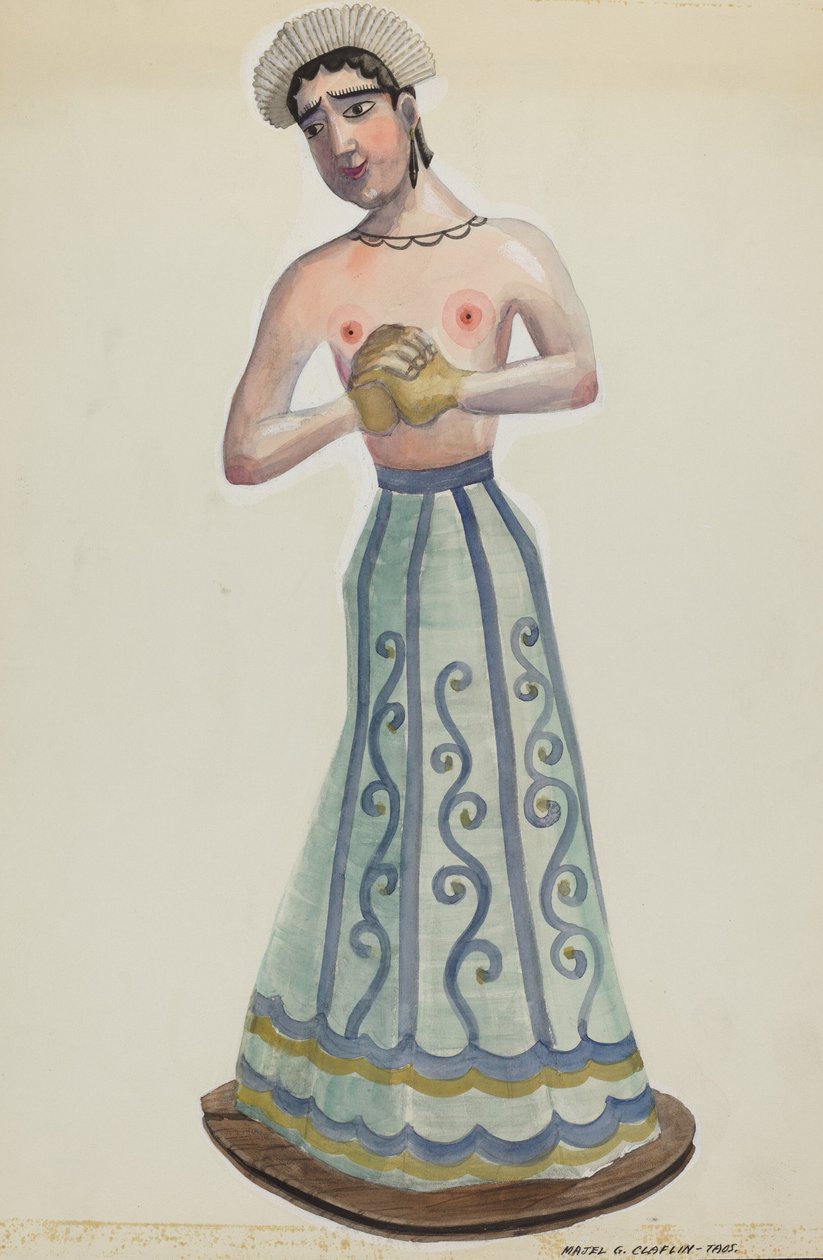 Pohled zepředu na Santa One of Eight Virgins, c. 1937. od Majel G. Claflin