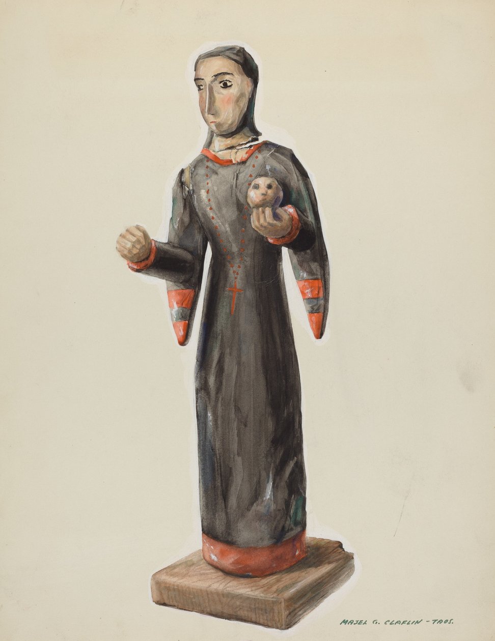 Santa Rita - Bulto, c. 1938. od Majel G. Claflin