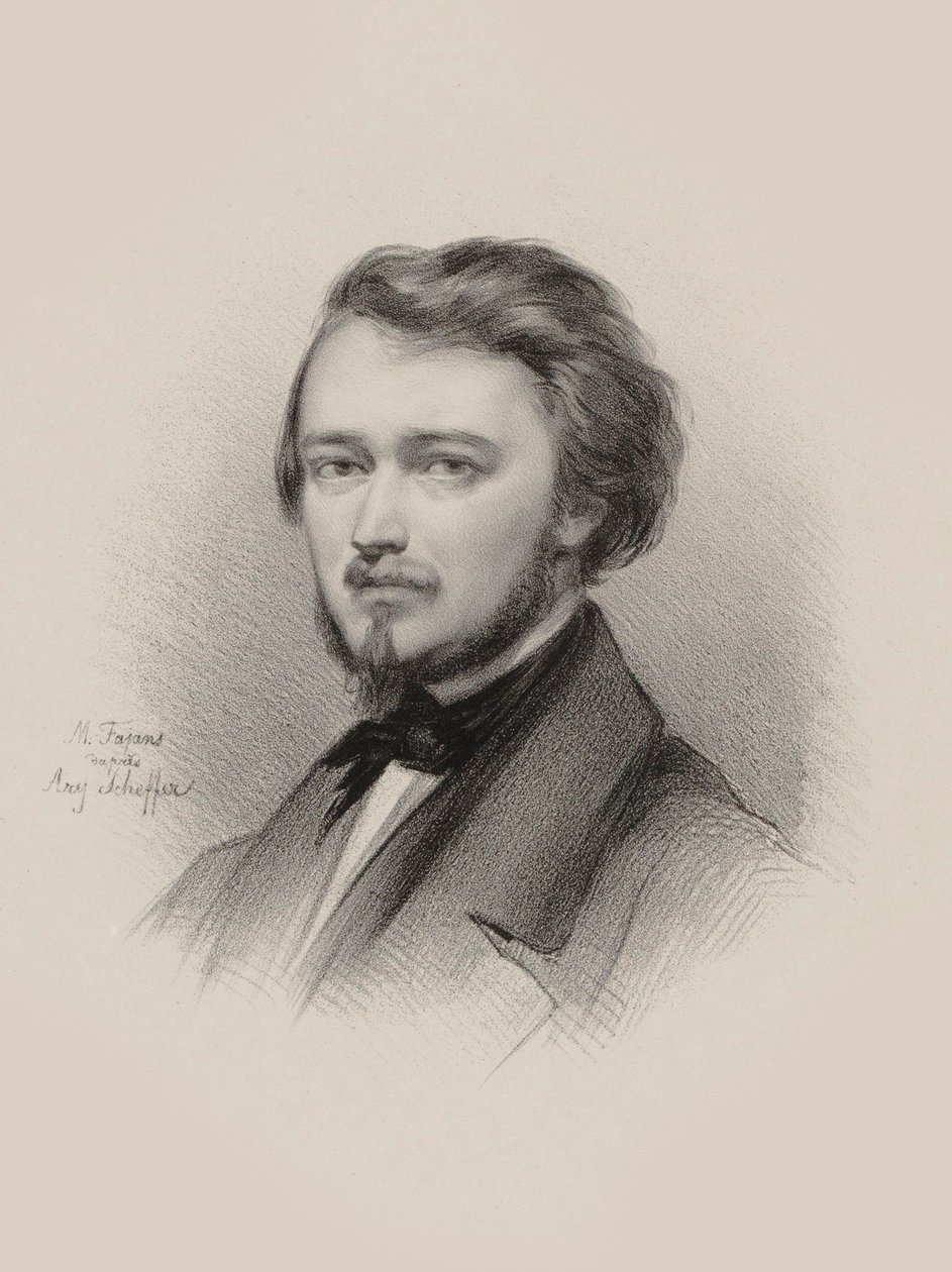 Portrét houslisty a skladatele Huberta Léonarda 1819-1890, 1850. od Maksymilian Fajans