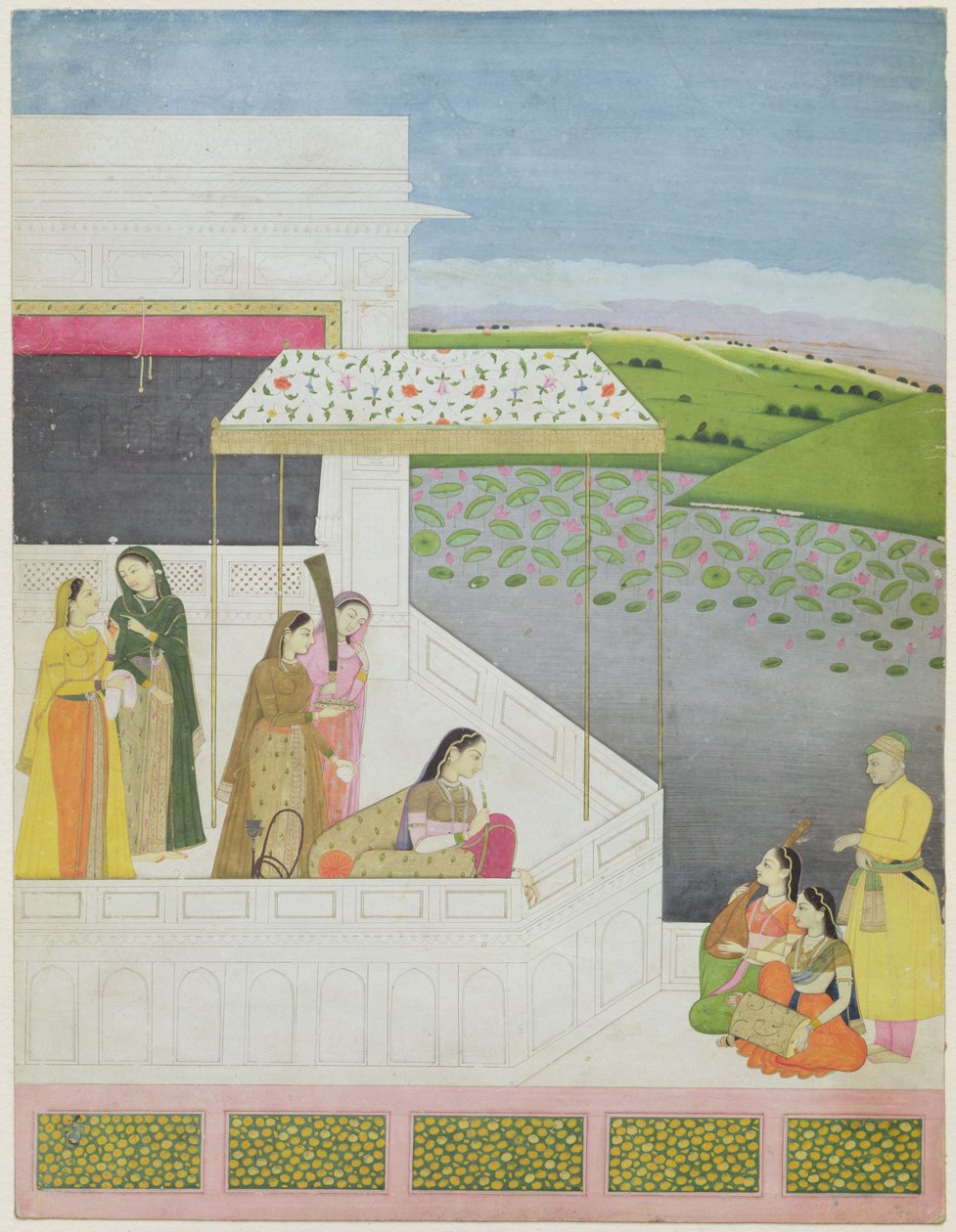 Mladá žena poslouchající hudbu, c.1745-50 od Manak