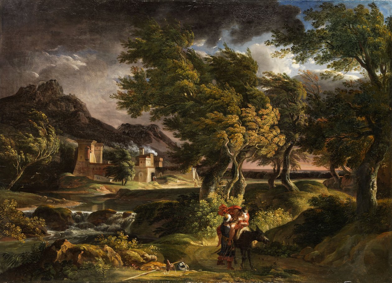 Bouřková krajina od Johann Christian Reinhart