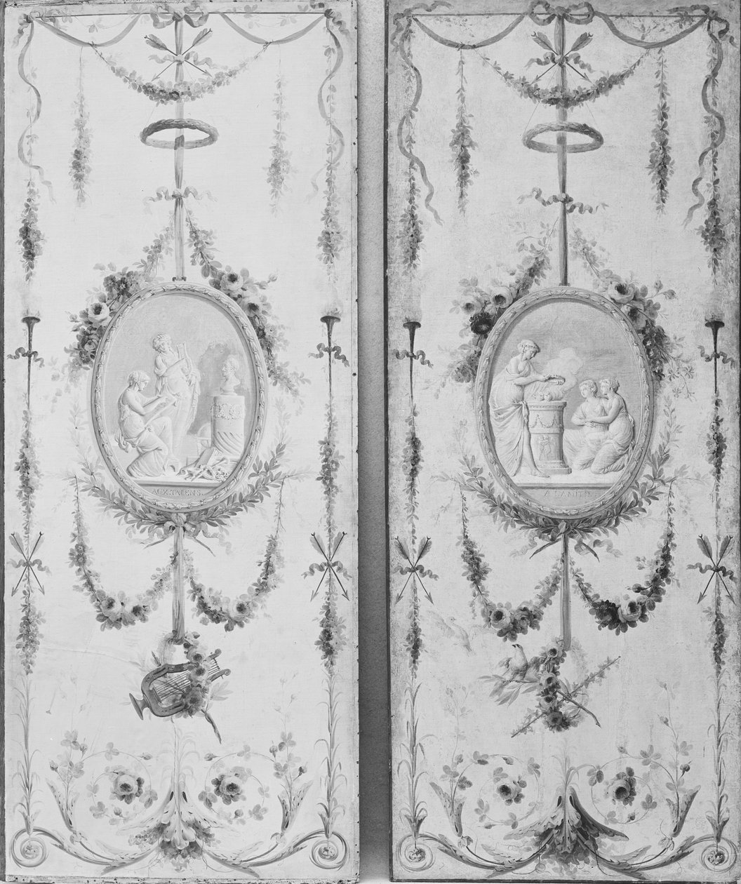 Dekorativní panel jeden z páru, 18. století. od Manner of Le Riche