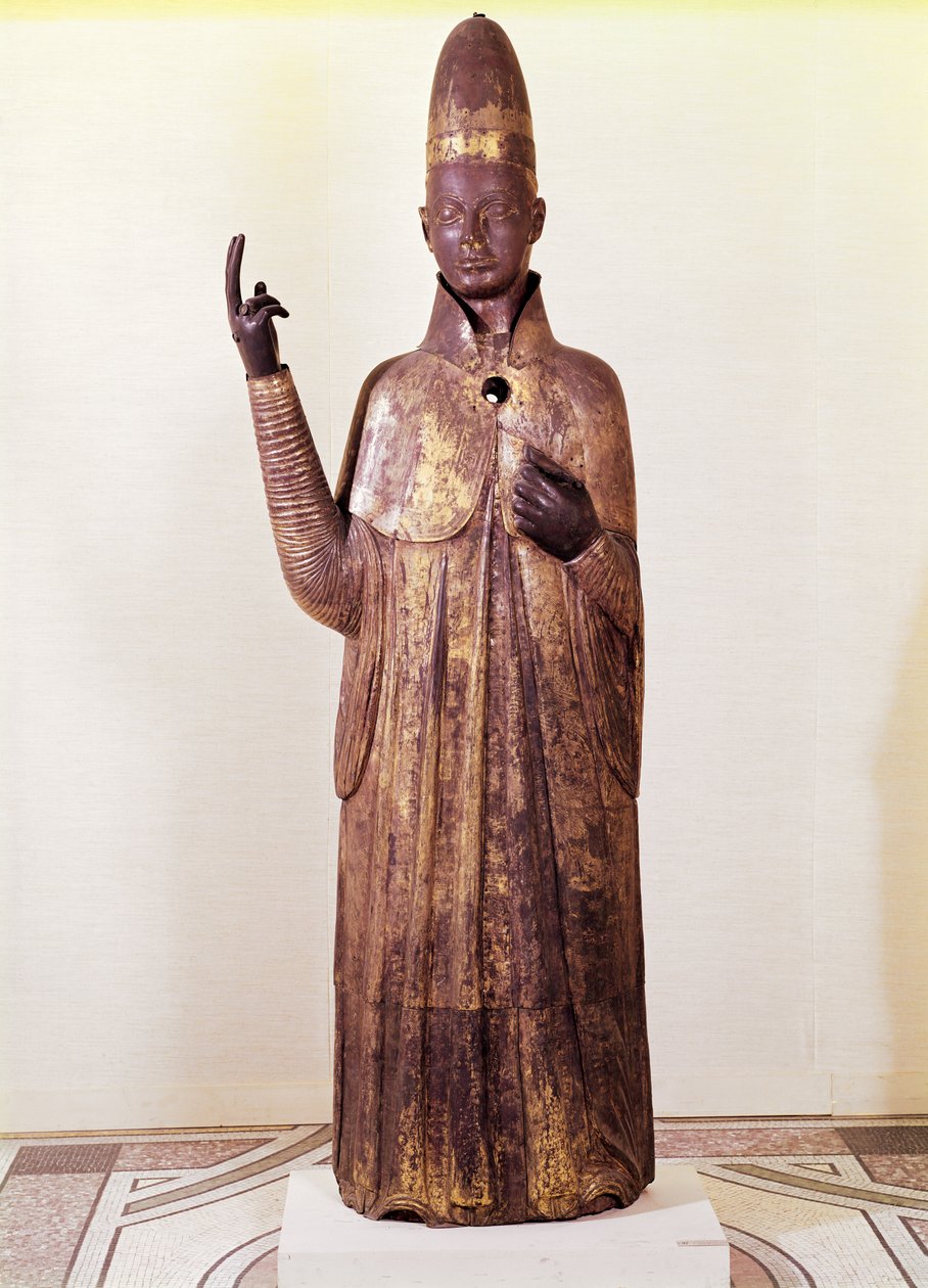 Socha papeže Bonifáce VIII. (1235-1303) 1301 (bronz) od Manno di Bandino
