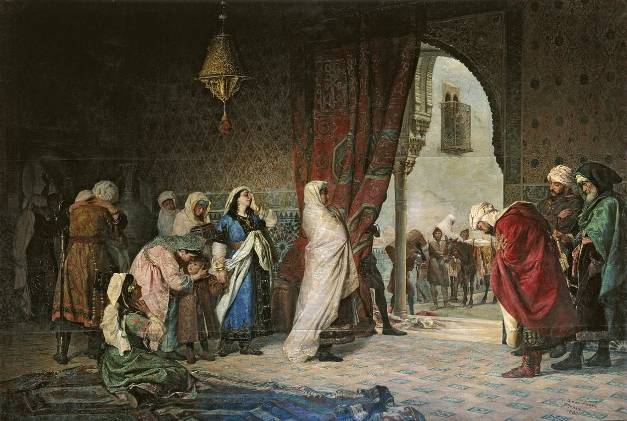 Salida del Boabdil, v Alhambře od Manuel Gomez Moreno y Gonzalez