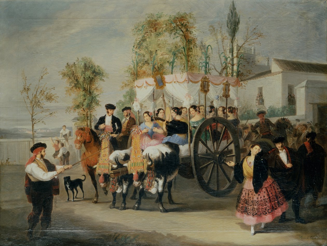 Procesí (olej na plátně) od Manuel Cabral y Aguado Bejarano