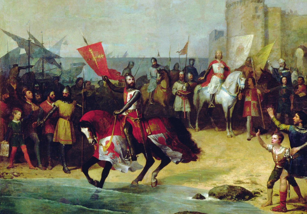 Znovudobytí Cádizu v roce 1262 od Alfonse Moudrého (olej na plátně) od Manuel Cabral y Aguado Bejarano