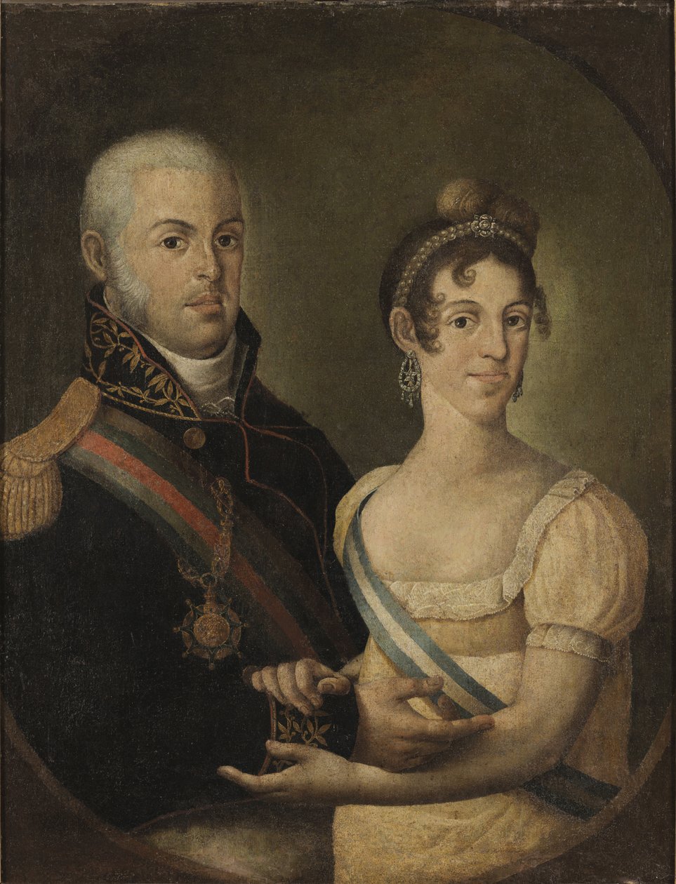 Portrét Jana VI z Portugalska a Charlotte Joaquina ze Španělska od Manuel Dias de Oliveira