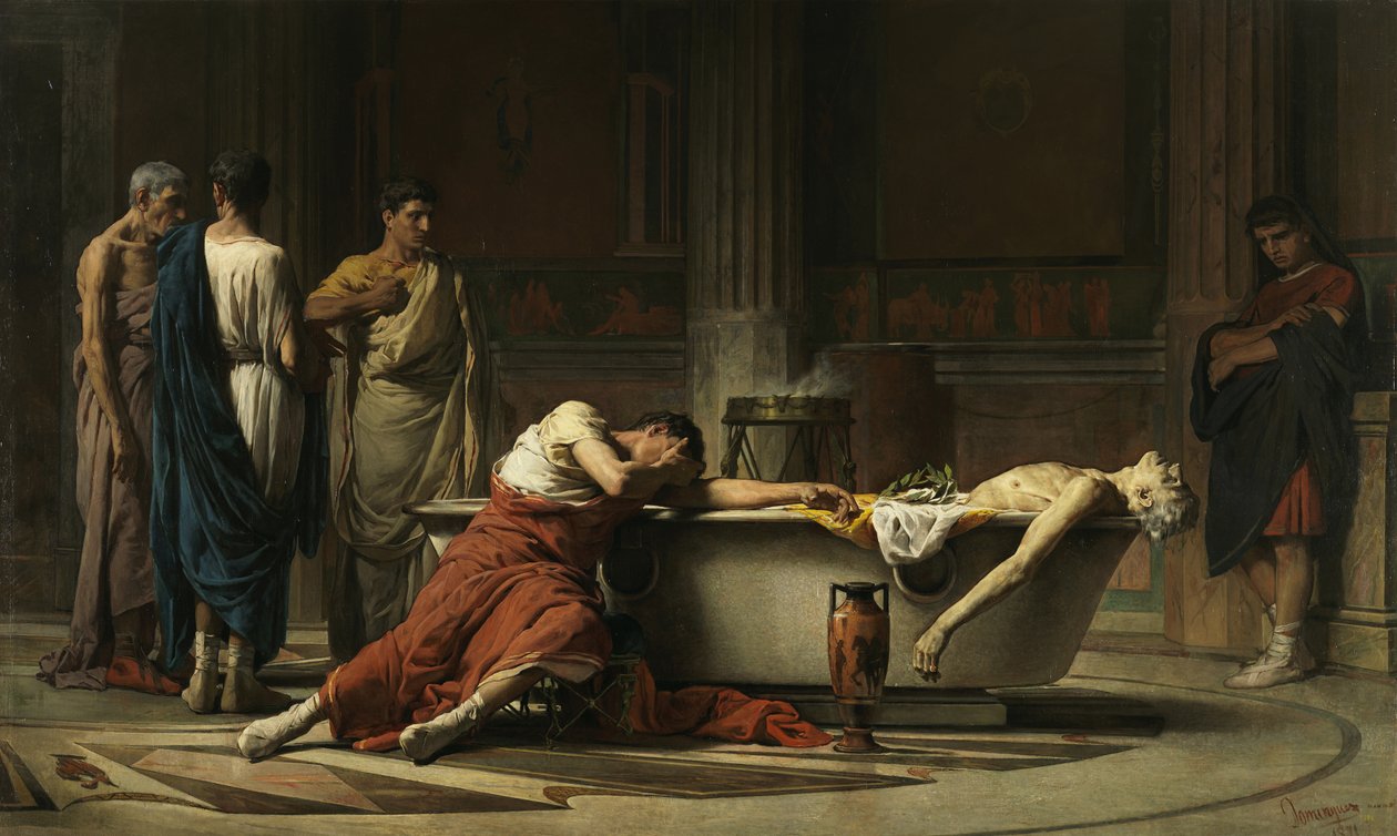 Smrt Senecy, 1871 od Manuel Domínguez Sánchez
