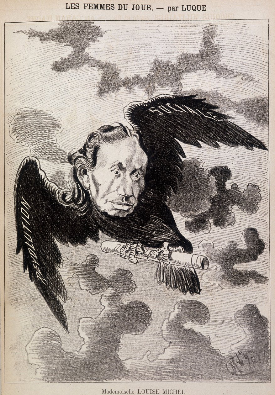 Kreslený Louise Michel v havranovi od Luqueho od Manuel Luque