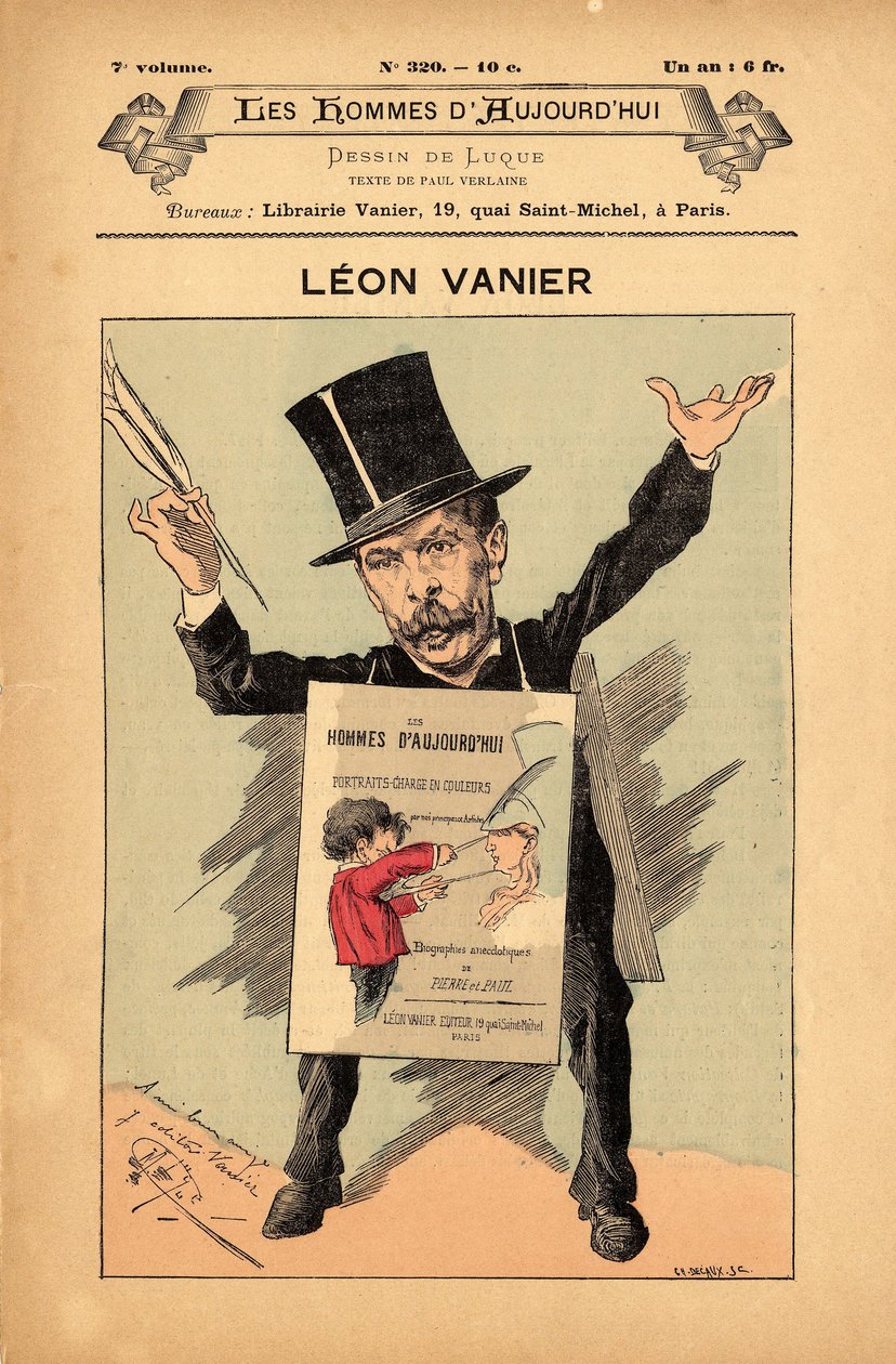 Obálka The Men of Today, číslo 320, ilustrace Manuel Luque (1854-1919): Text Paul Verlaine - Vanier Leon (1847-1896) od Manuel Luque