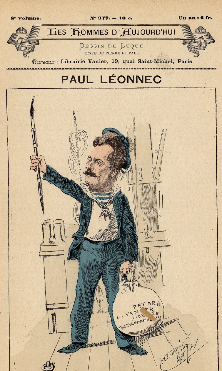 Obálka The Men of Today, číslo 377, ilustrace Manuel Luque (1854-1919): Karikaturisté - Leonnec Paul (1842-1899) od Manuel Luque