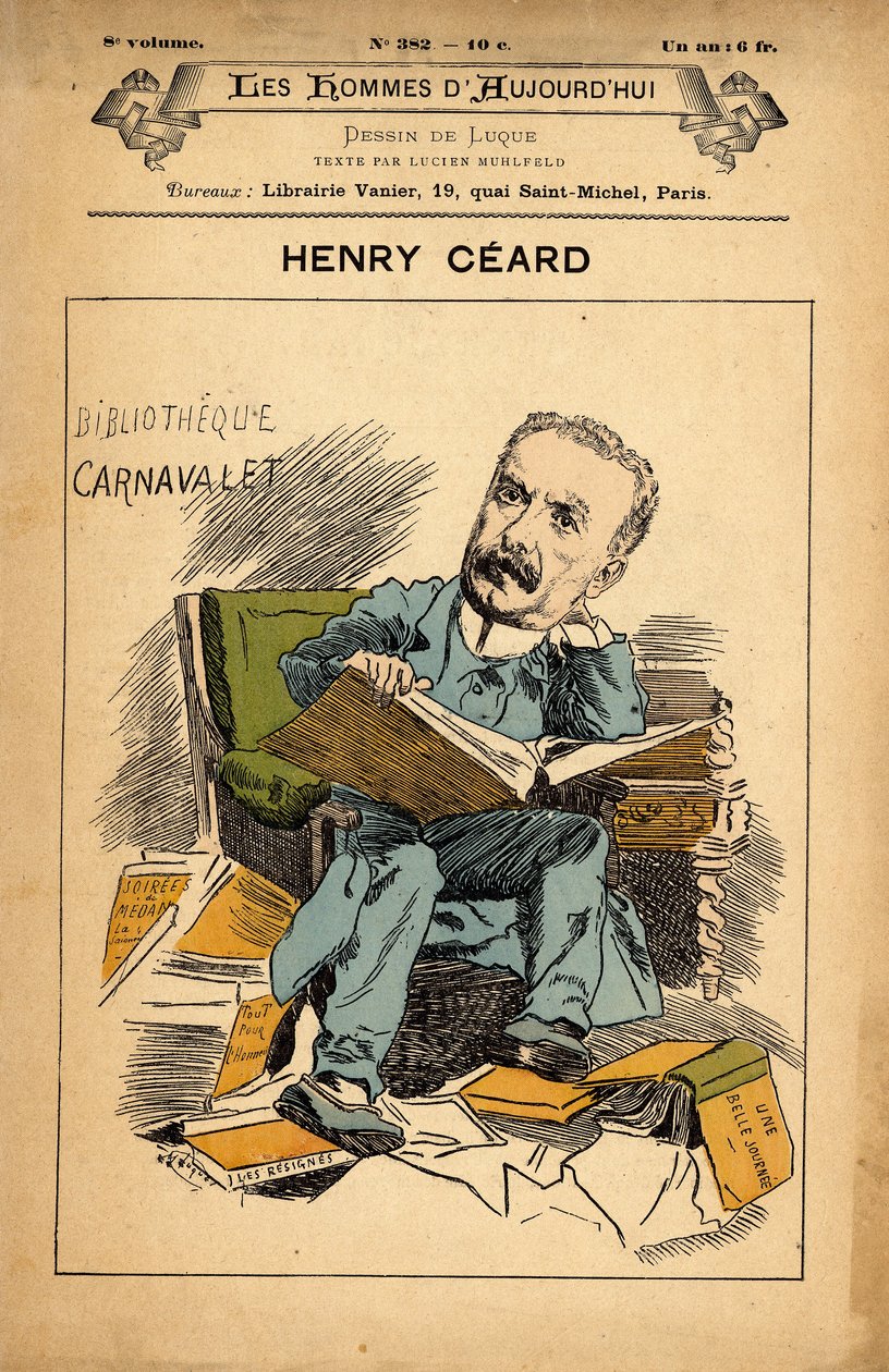 Obálka The Men of Today, číslo 382, ​​ilustrace Manuel Luque (1854-1919): Carnavalet - Ceard Henry (1851-1924) od Manuel Luque
