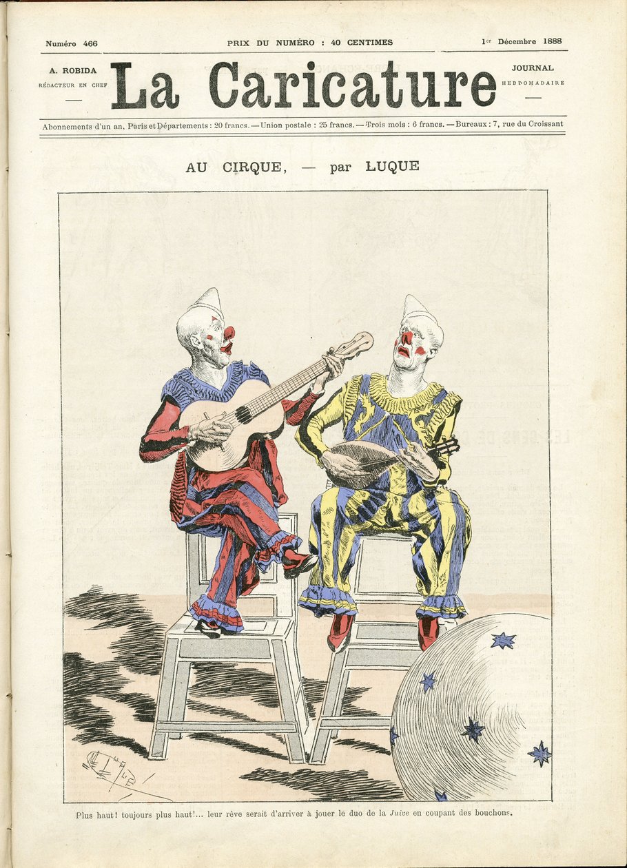 Ilustrace Manuela Luque (1854-1919) pro obálku La Caricature (1880) od Manuel Luque