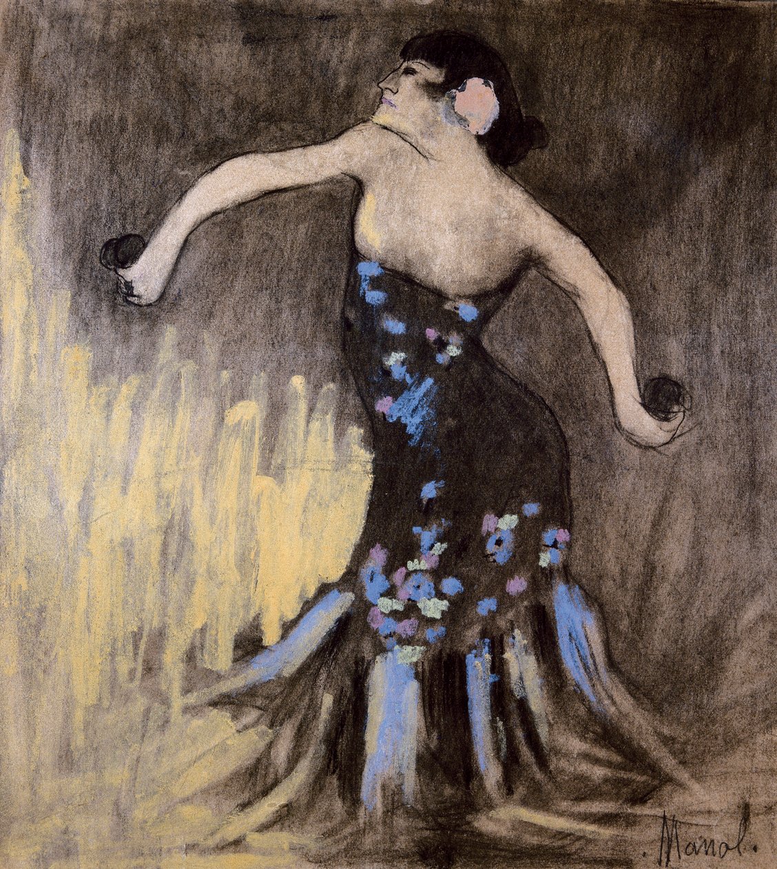 Flamenco tanečnice od Manuel Martinez Hugue Manolo