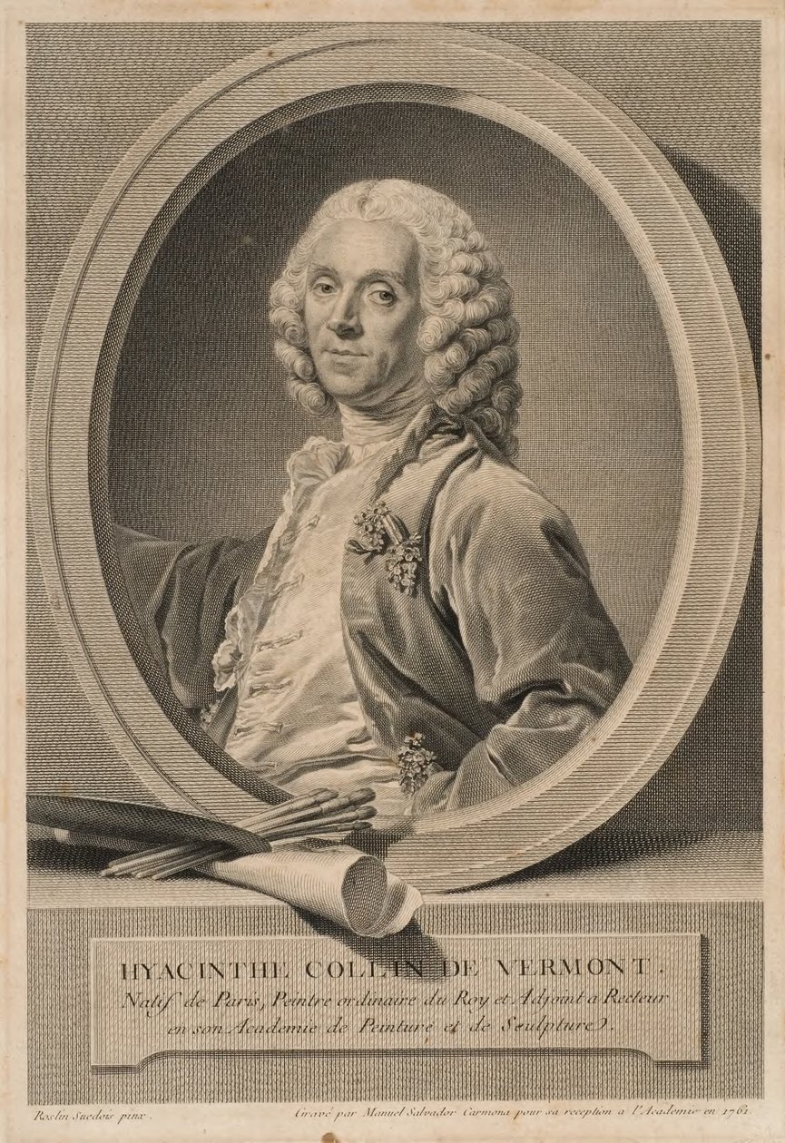 Hyacinthe Collin de Vermont, 1693-1761, malíř a člen akademie od Manuel Salvador Carmona