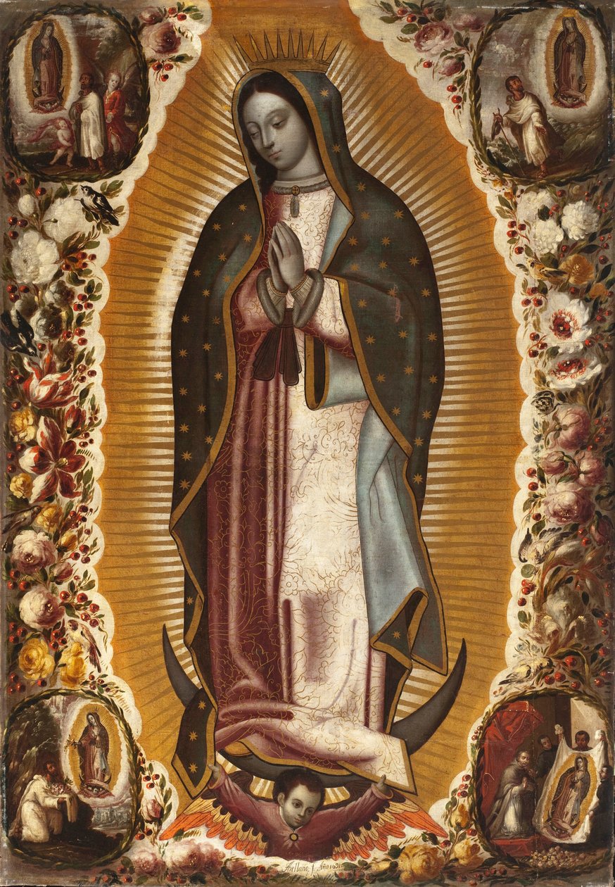 Panna Guadalupská (Virgen de Guadalupe) od Manuel de Arellano