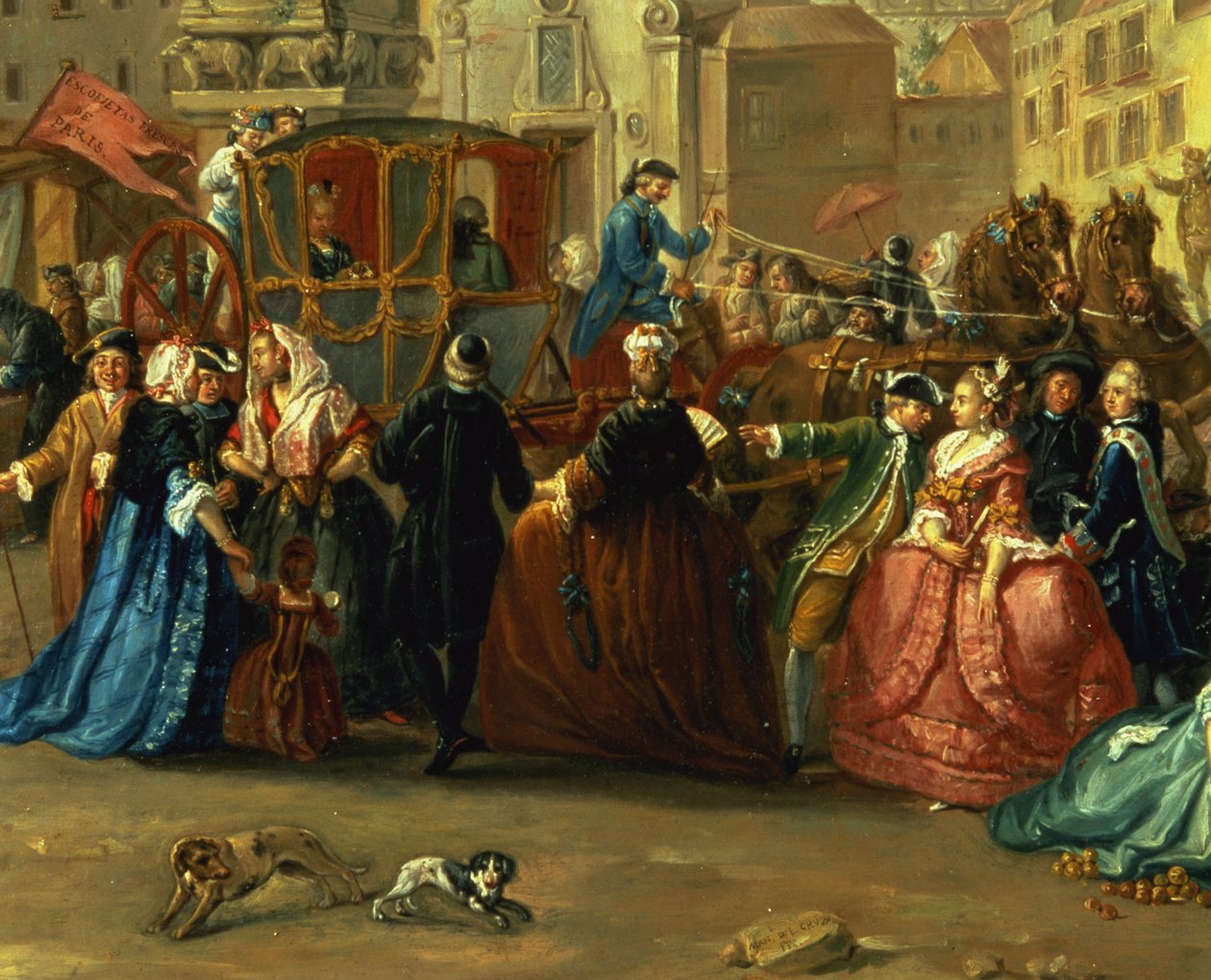 Madridský veletrh na Plaza de la Cebada (olej na plátně) (detail 106419) od Manuel de la Cruz y Cano