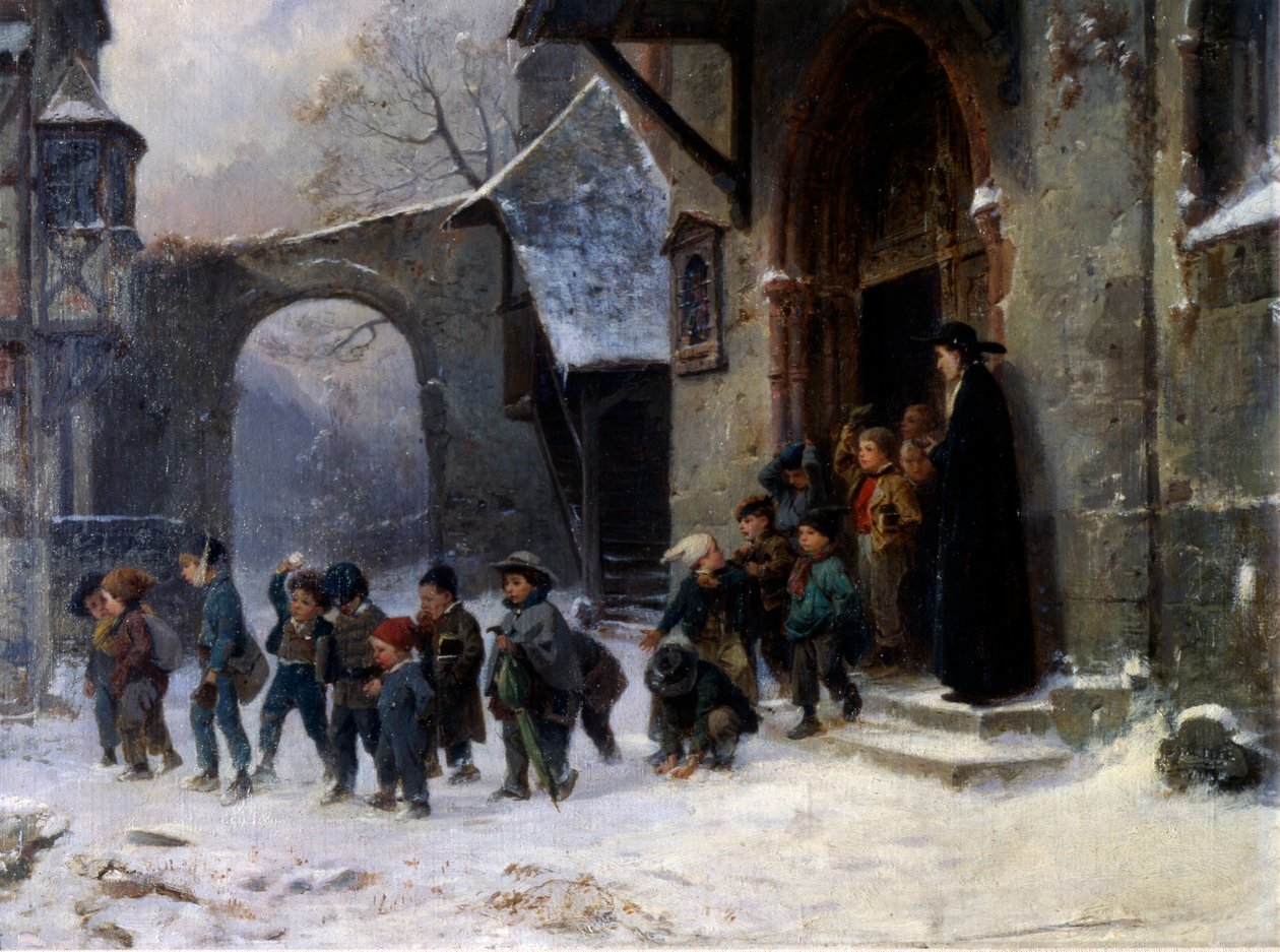 Děti opouštějí školu od Marc Louis Benjamin Vautier