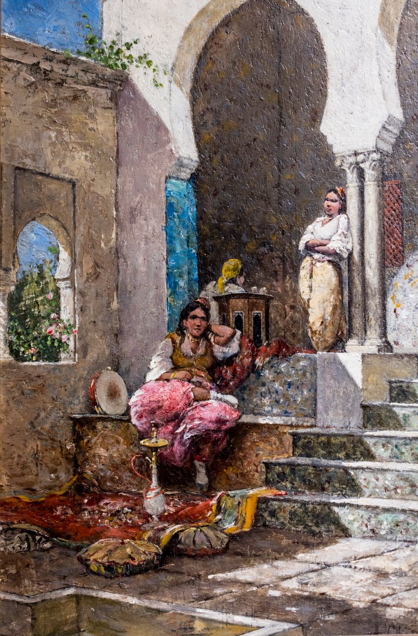 Les Belles du harem (olej na desce) od Marc-Alfred Chataud