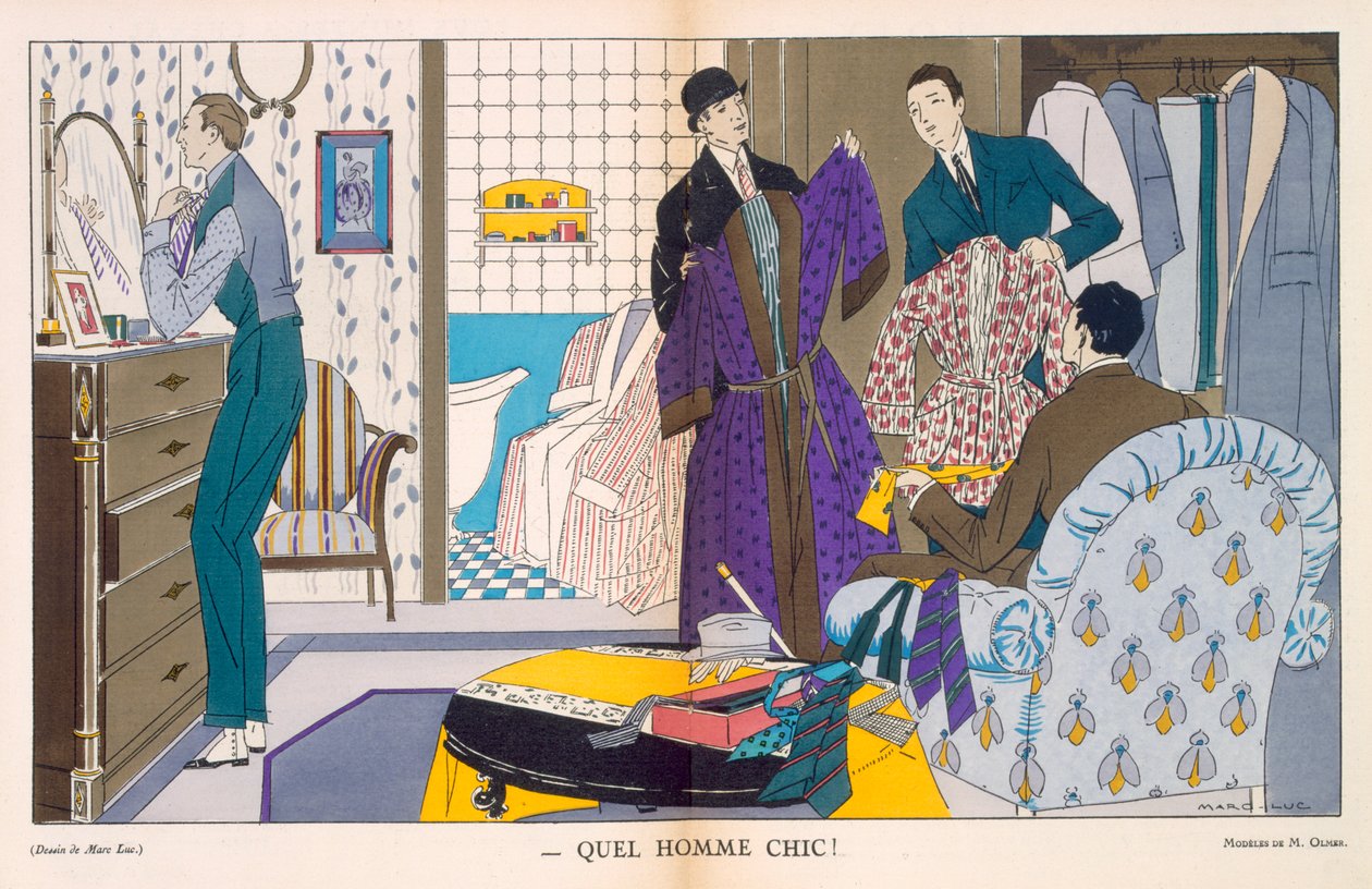 Quel homme chic, pánská móda, 1921 od Marc Luc