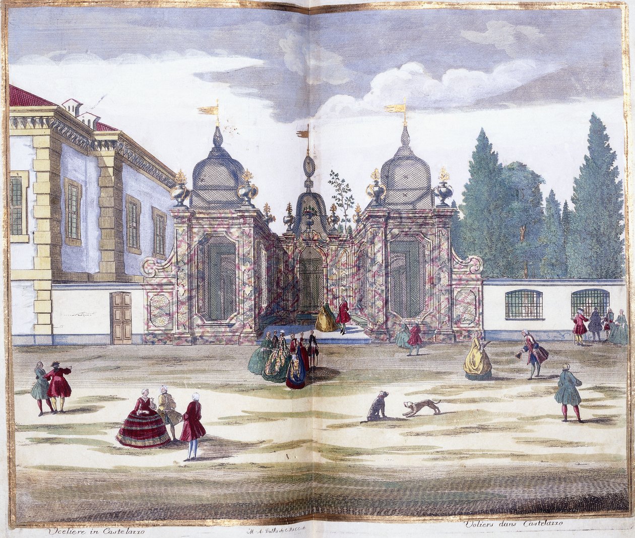 Voliéra v Castellazo, 1743 od MarcAntonio dal Re