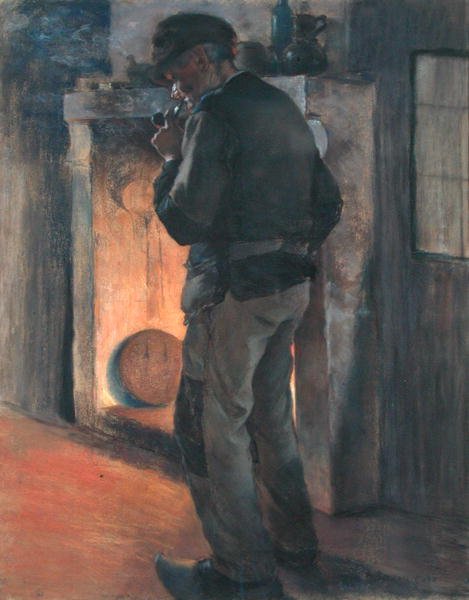 Starý sedlák (pastel na papíře na plátně) od Marc Aurele de Roy Suzor Cote