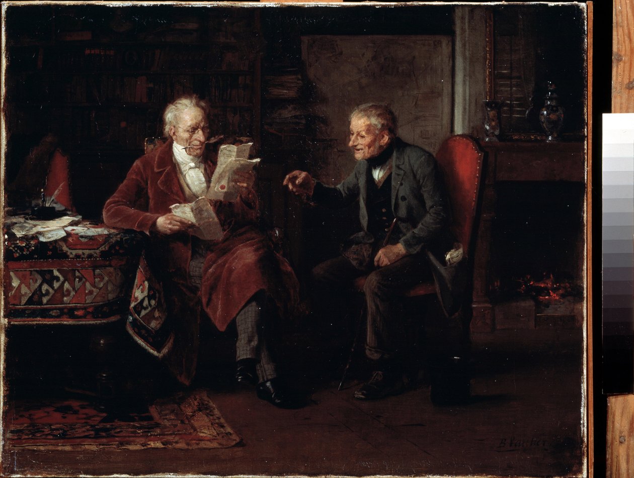 V advokátní kanceláři. Obraz Marc Louis Benjamin Vautier l