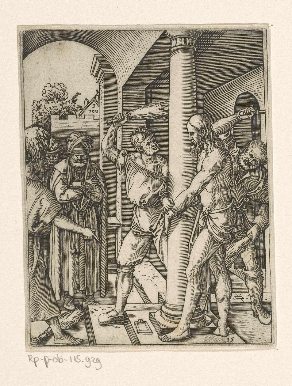 Pohroma Kristova Umučení Krista (název série) od Marcantonio Raimondi