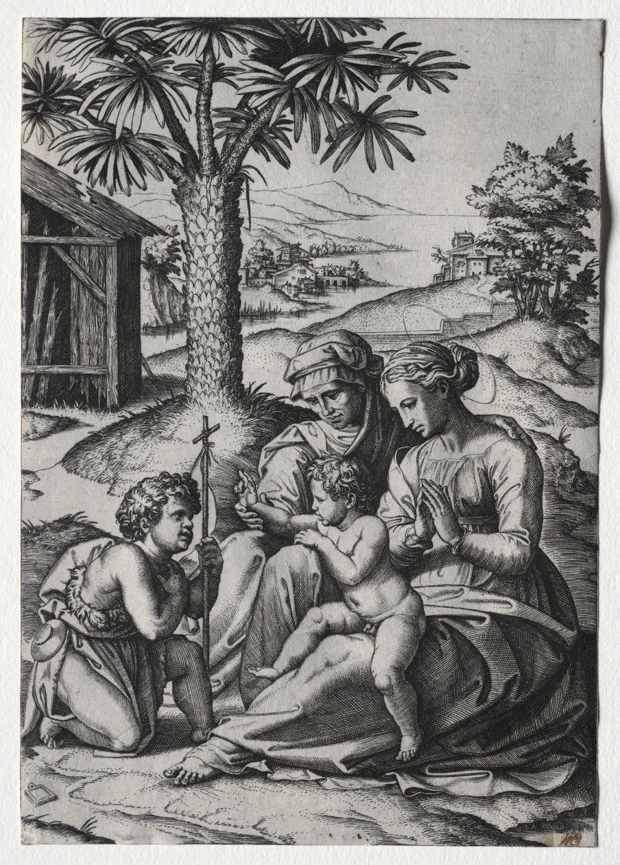 Madona z palmy od Marcantonio Raimondi