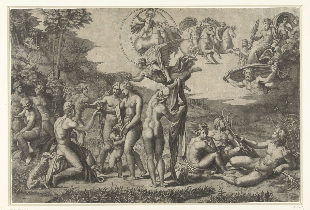 Soud z Paříže od Marcantonio Raimondi
