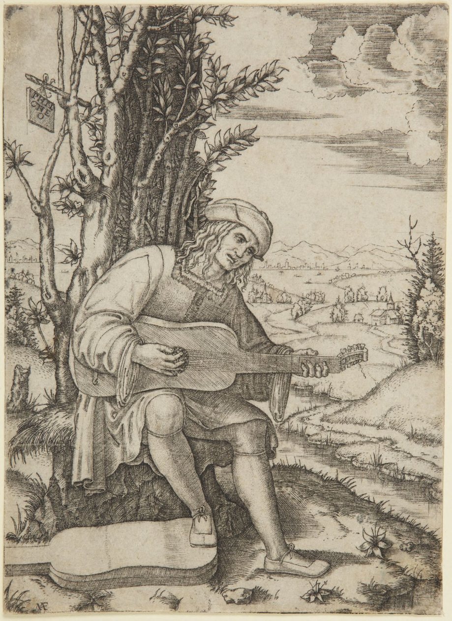 Portrét básníka Giovanniho Achilliniho, zvaného Filoteo (Bartsch XIV/469; Delaborde 232; Passavant 276; Petrucci, č. 1) od Marcantonio Raimondi