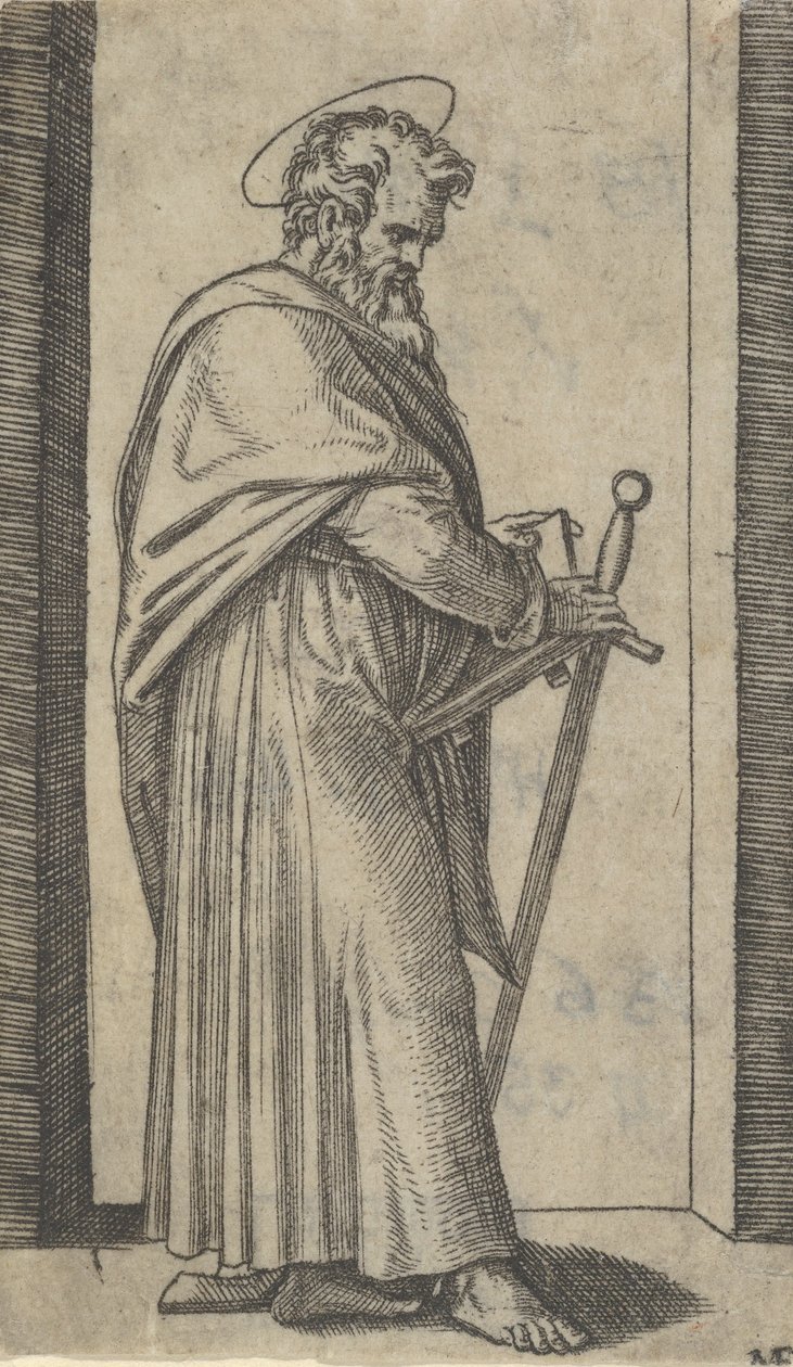 Saint Paul, meč v pravé ruce, ze série 