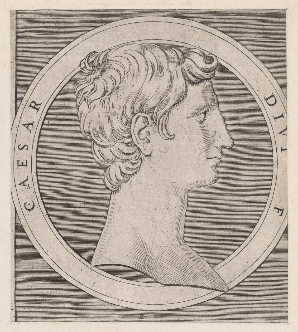 Zrcadlo římské velkoleposti: Octavian Augustus, z Dvanáct Caesarů, ca..., ca. 1500-1534. od Marcantonio Raimondi