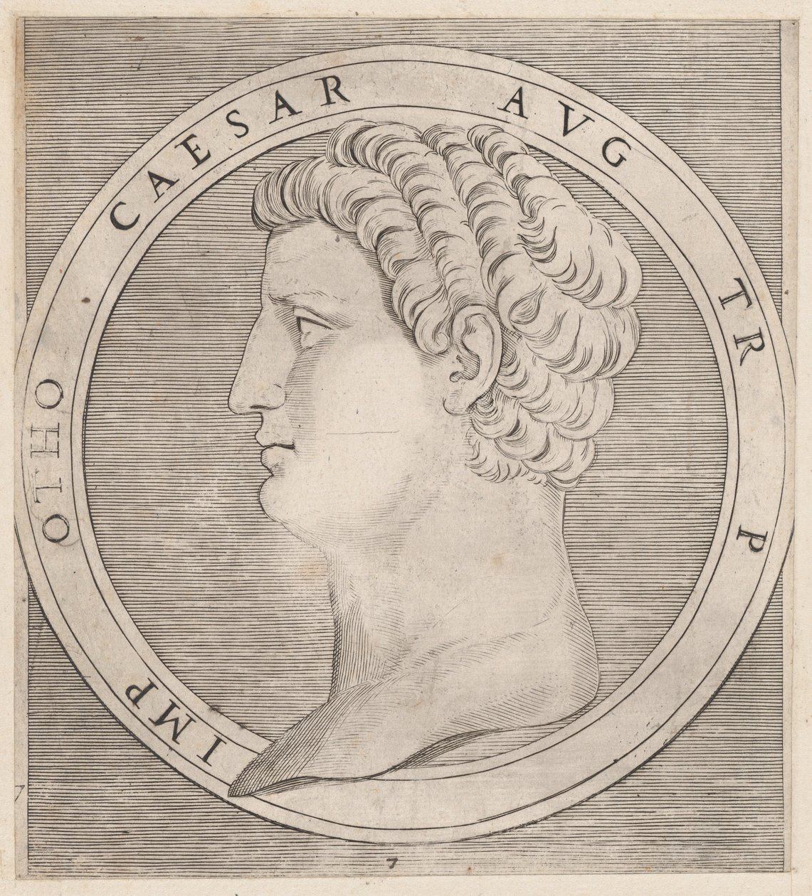 Zrcadlo římské velkoleposti: Otho, z Dvanáct Caesarů, ca. 1500-1534., ca. 1500-1534. od Marcantonio Raimondi
