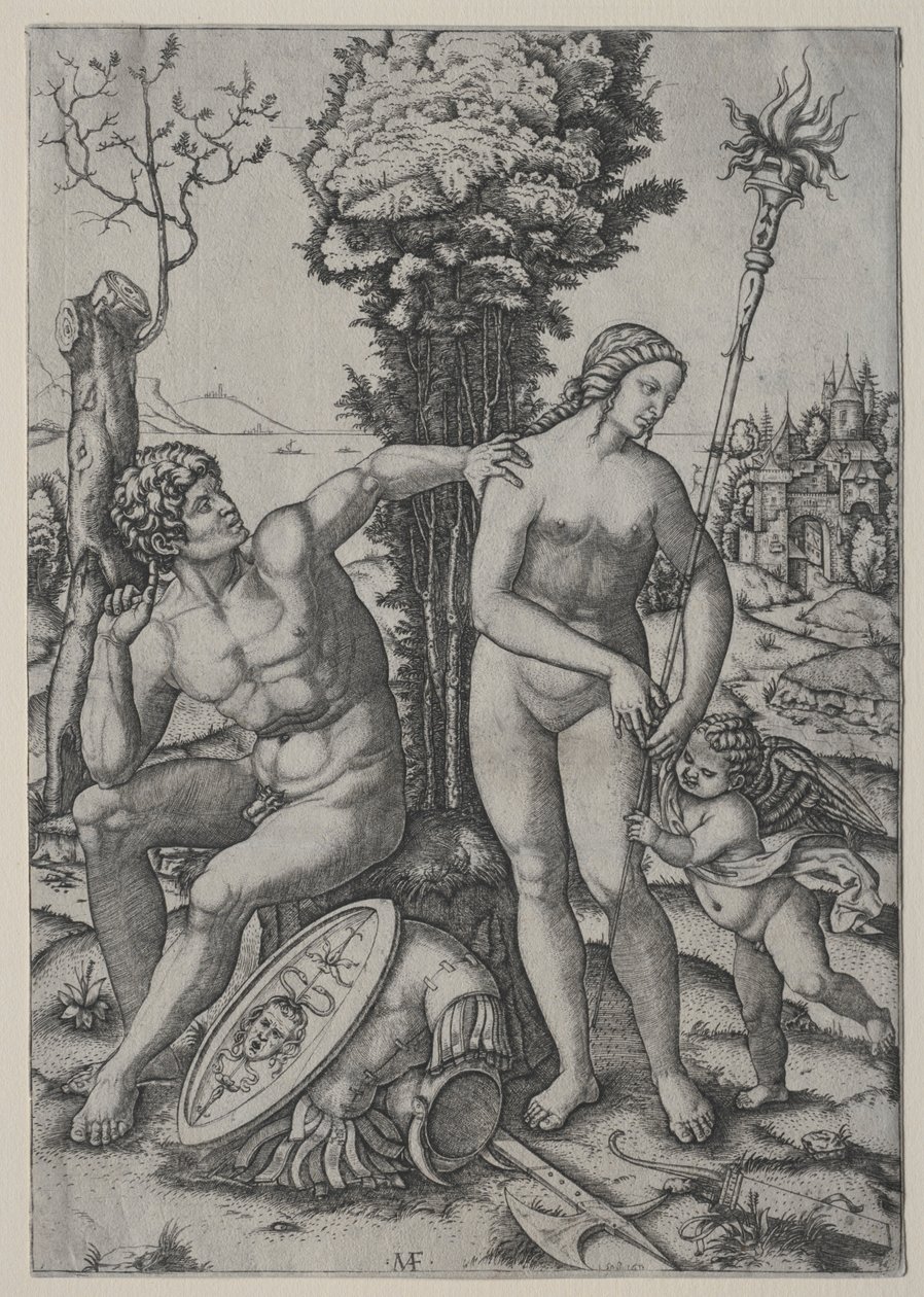 Venuše, Mars a Amor, 1508. od Marcantonio Raimondi