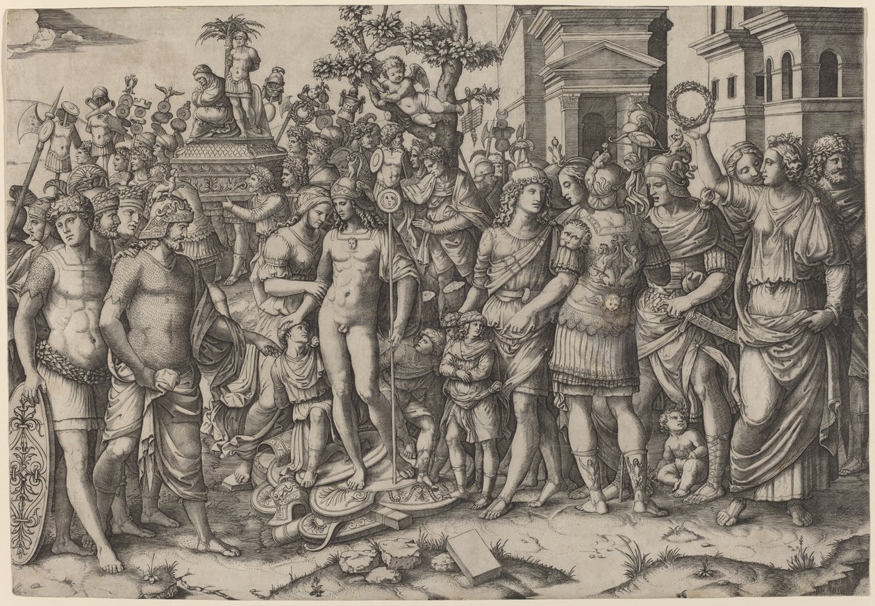 Triumf od Marcantonio Raimondi, after Jacopo Ripanda