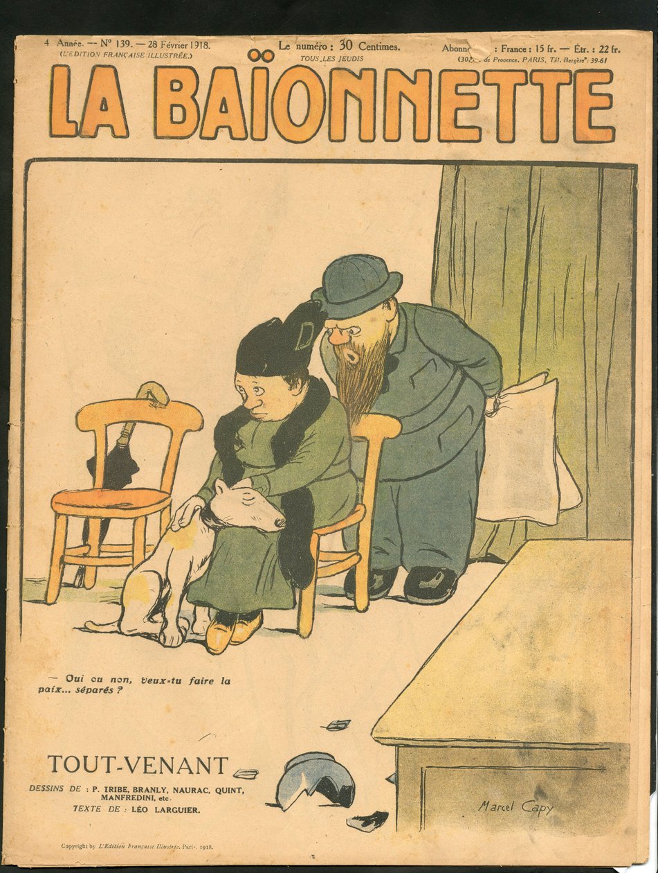 Obálka „“La Baionnette“, Satirical en Colours od Marcel Amable O.L. Capy