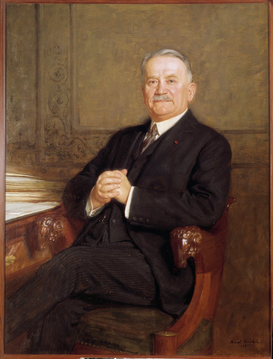 Portrét prezidenta republiky Gastona Doumergue (1863-1937) Obraz Marcel Andre Baschet (1862-1941) 1926 Ne 1,22x0,95 m od Marcel Andre Baschet