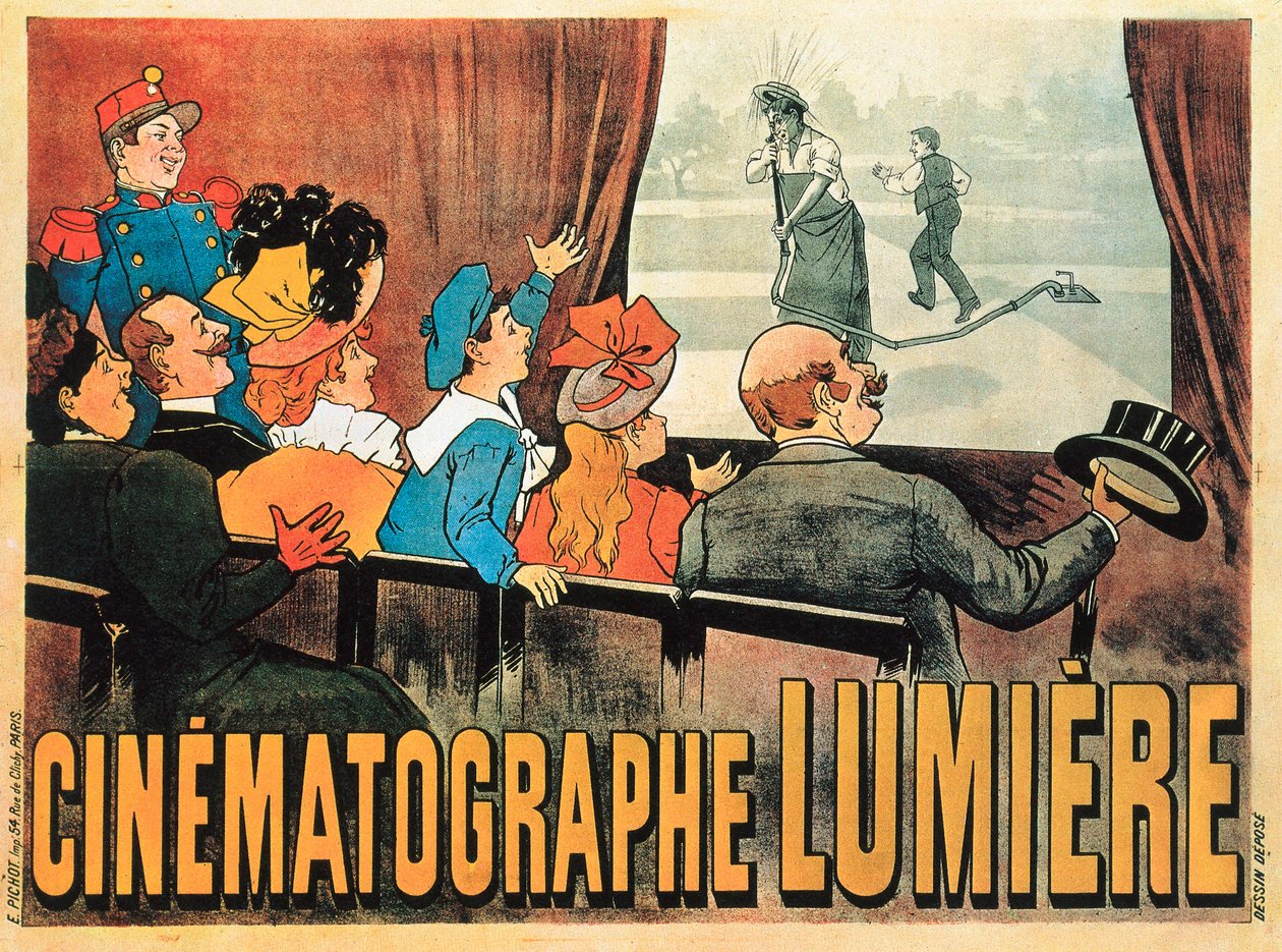 "The Waterer Watered", reklamní plakát kinematografa Lumiere, 1896 od Marcelin Auzolle