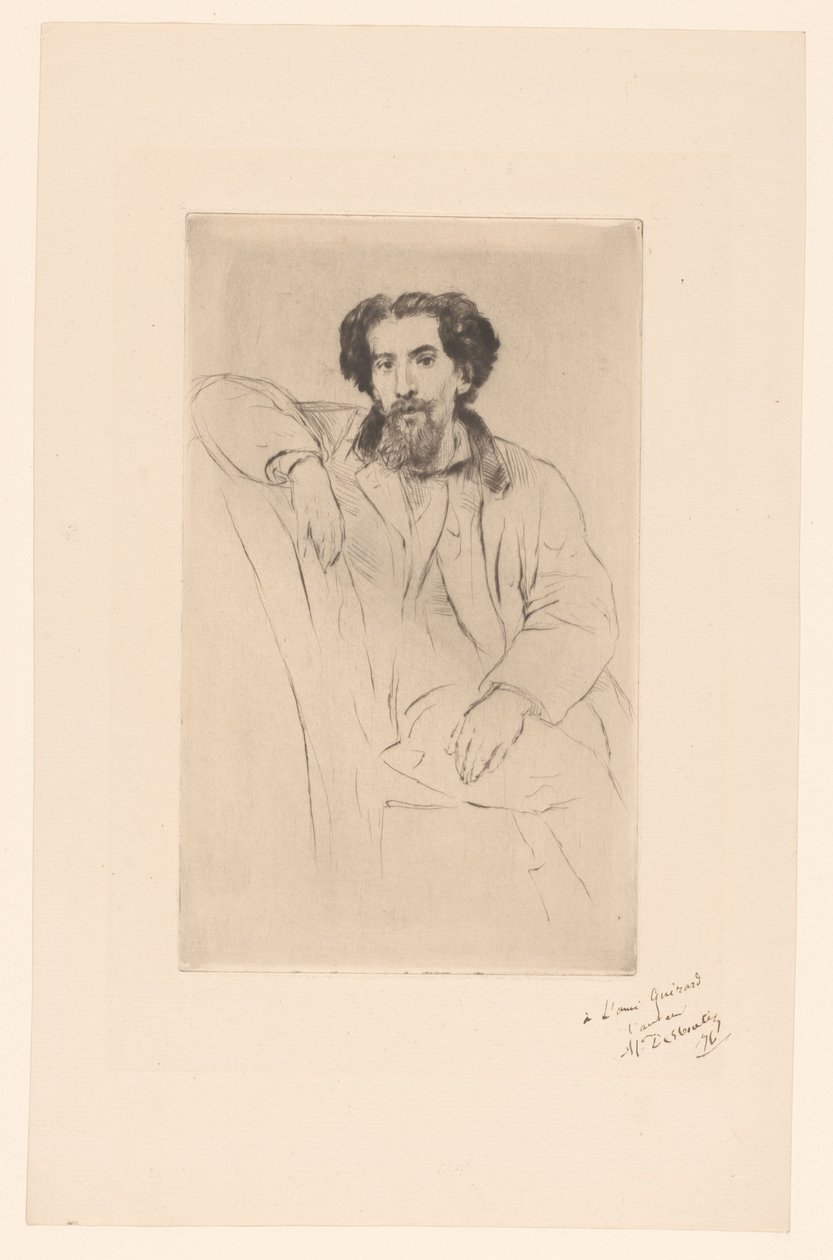 Portrét Henriho Charlese Guérarda od Marcellin Gilbert Desboutin (signed by artist)