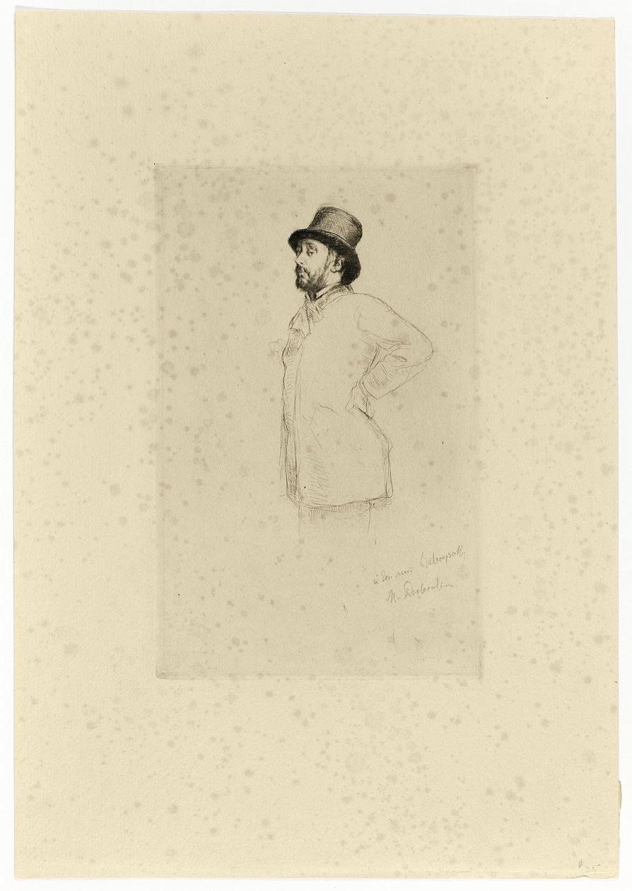 Edgar Degas, stojící od Marcellin Gilbert Desboutin