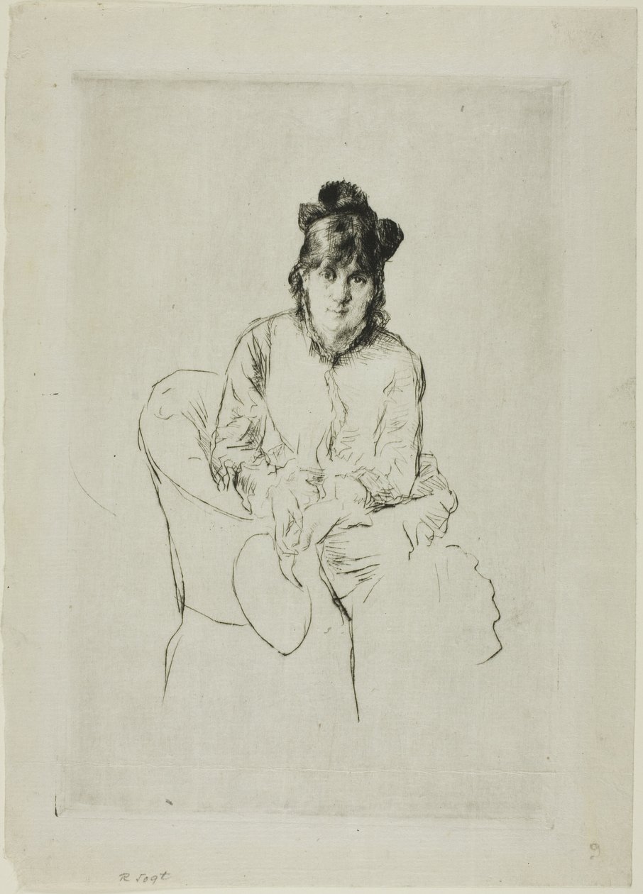 Portrét Berthe Morisot od Marcellin Gilbert Desboutin